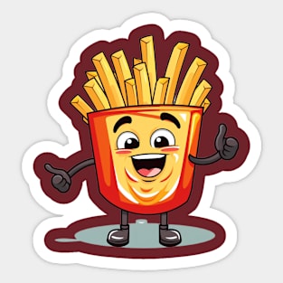 kawaii french fries T-Shirt cute potatofood Sticker